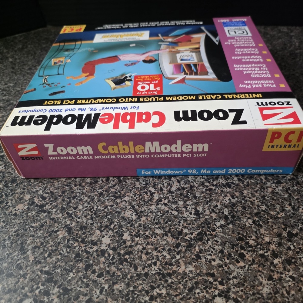 Zoom CableModem PCI Internal Cable Modem Model 5001 Open Box Windows 98 2000 - Picture 4 of 8